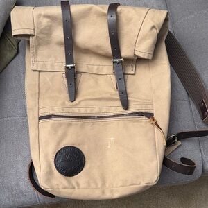Duluth Pack Tan Canvas Roll-Top Backpack